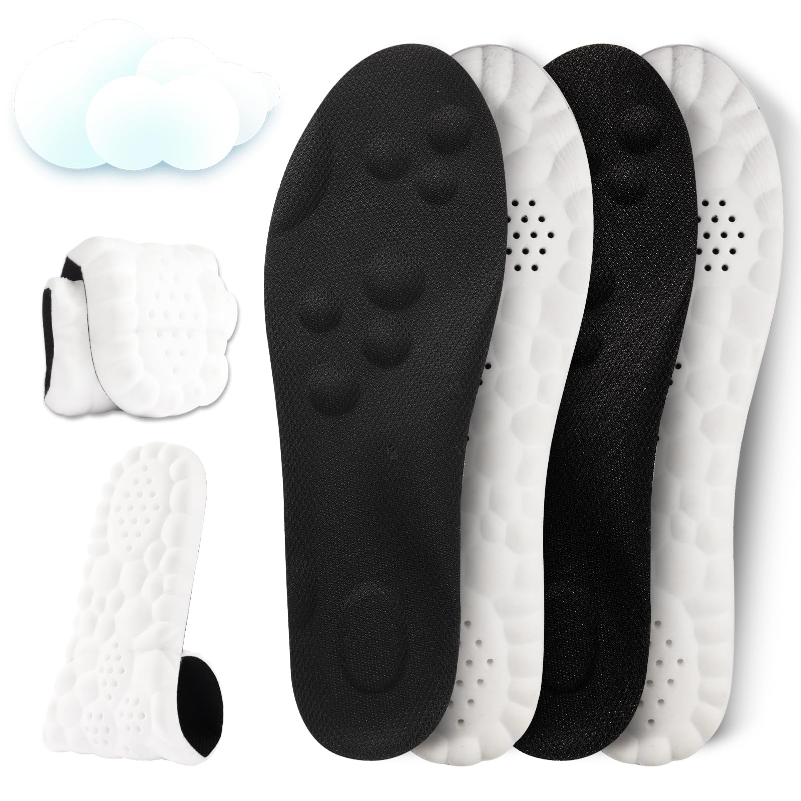 ocpcrn 4D cloud insoles offer breathable all-day comfort for everyday wear.