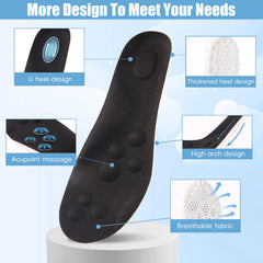 ocpcrn arch-support orthopedic insoles help align feet for improved stability.
