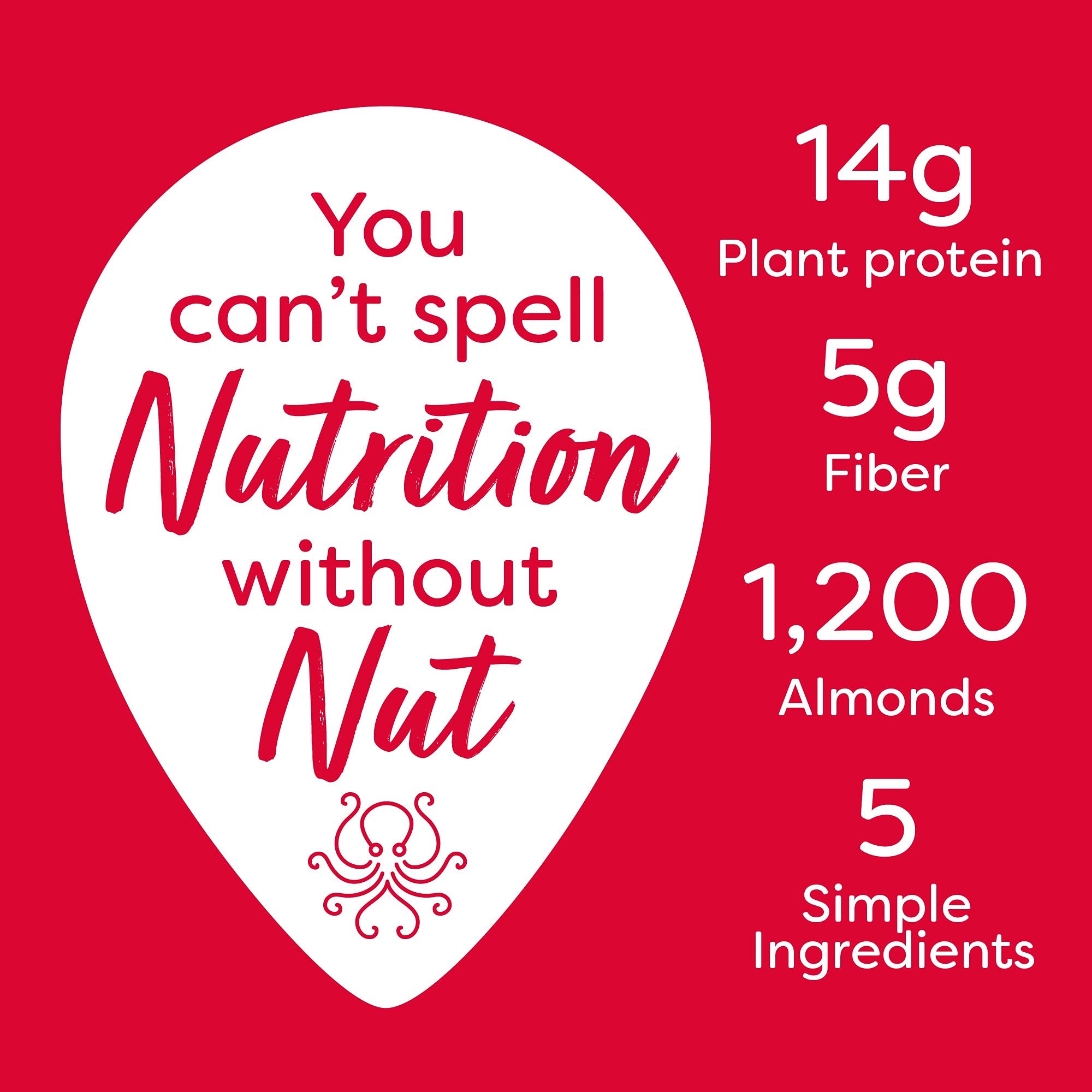 Octonuts Vanilla Almond Protein Powder ingredients close-up showing clean formula.