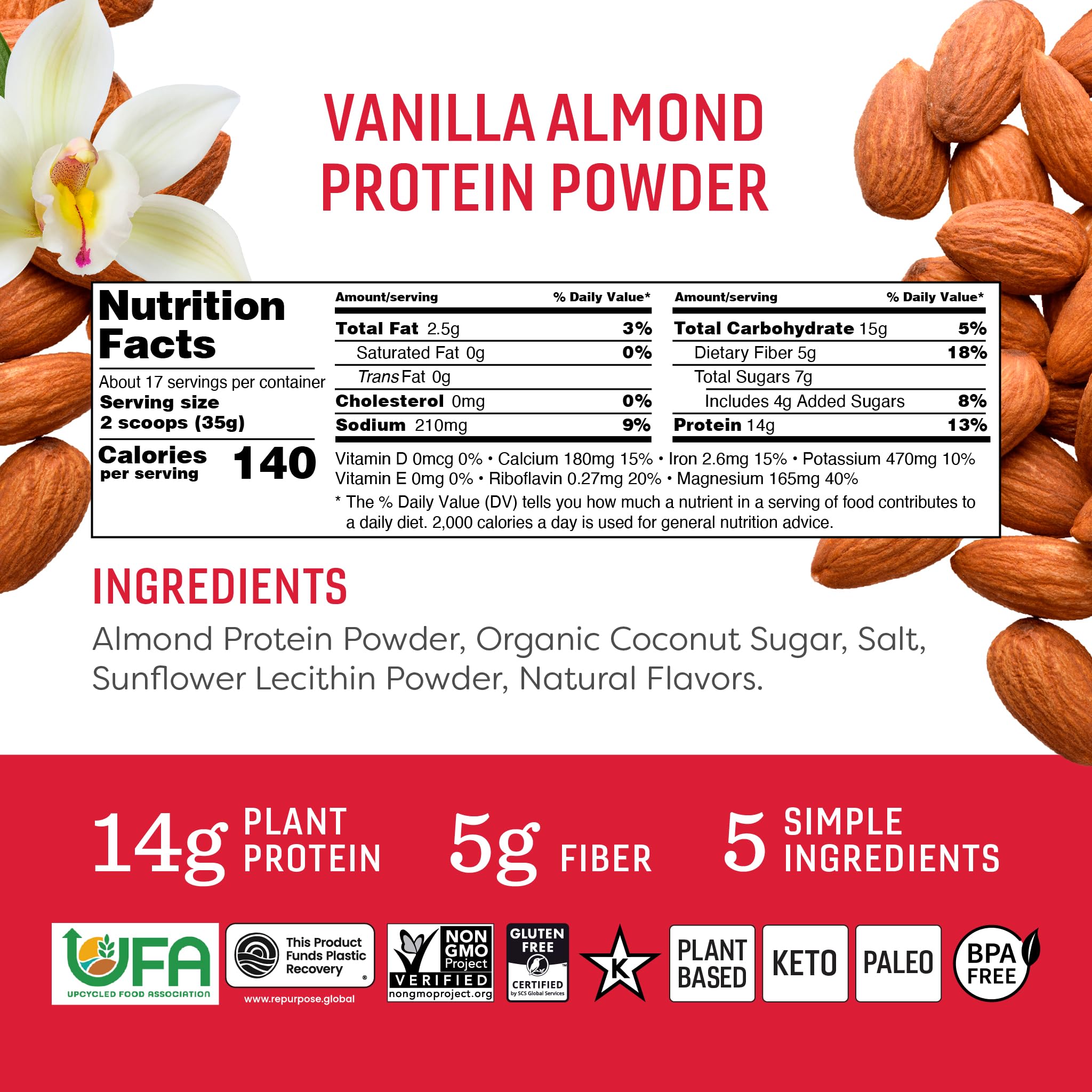Octonuts Vanilla Almond Protein Powder scoop for easy shake addition.