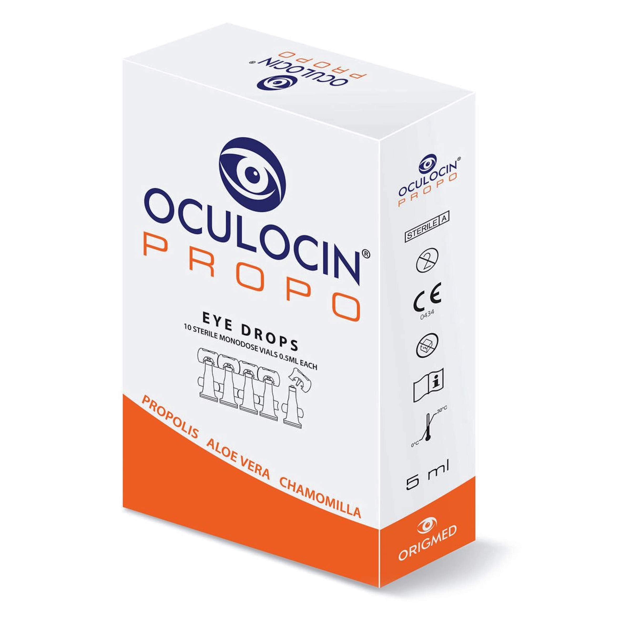 OCULOCIN PROPO eye drops in a 10-monodose vial for quick relief of tired, irritated eyes.