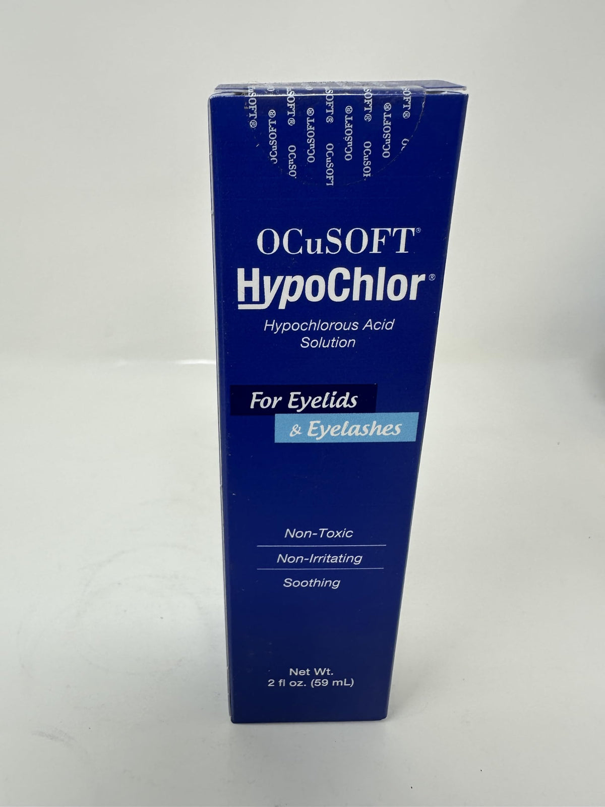 OCuSOFT HypoChlor eyelid solution bottle front showing gentle cleansing formula