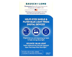 Ocuvite Blue Light ingredients lutein zeaxanthin label highlighted