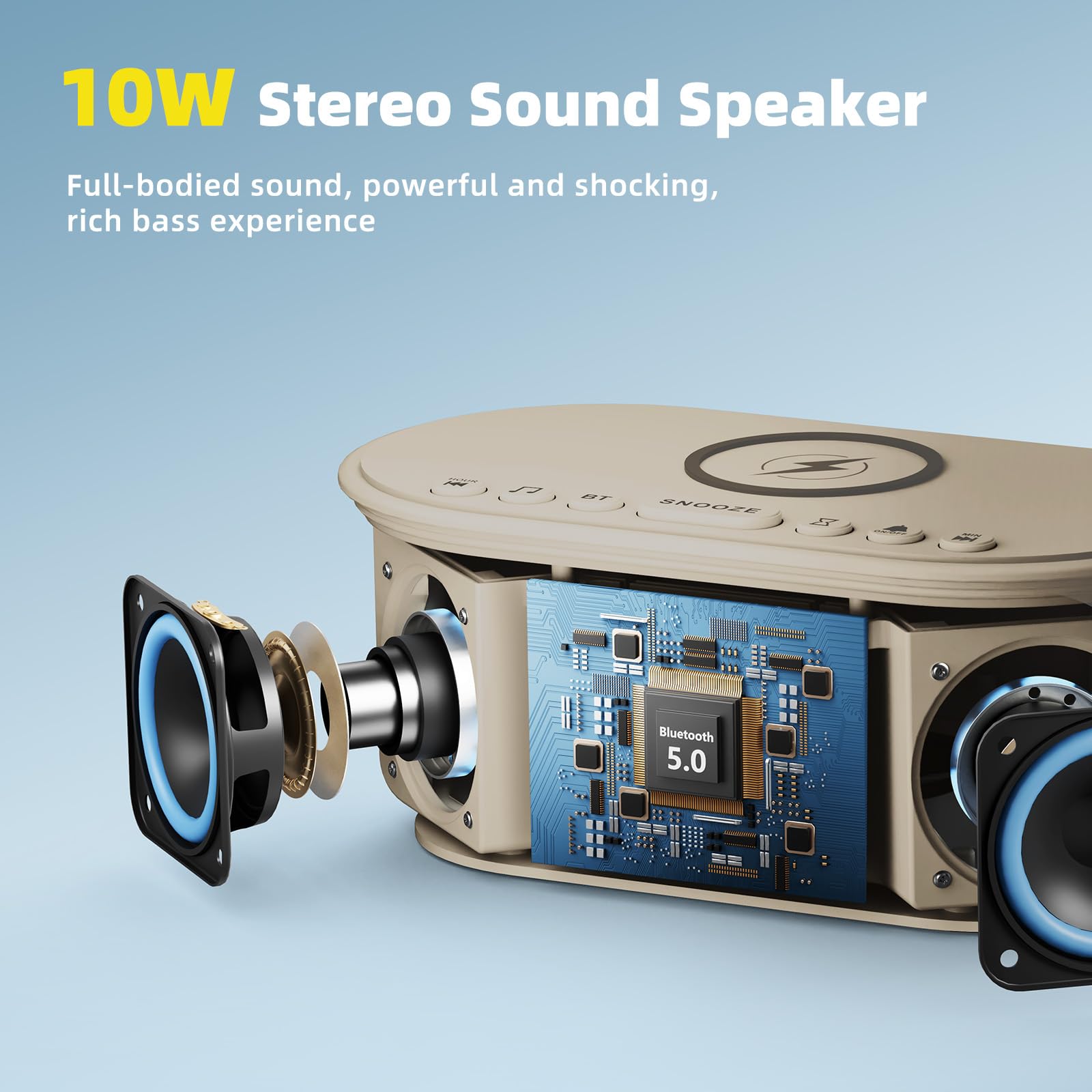 Odokee customizable alarm sounds offer flexible wake-up options.