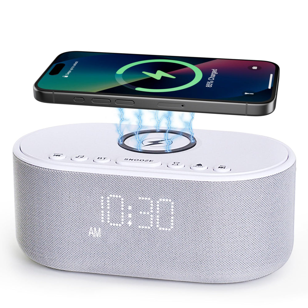 Odokee sound machine alarm clock front view highlighting accessible controls and all-in-one design