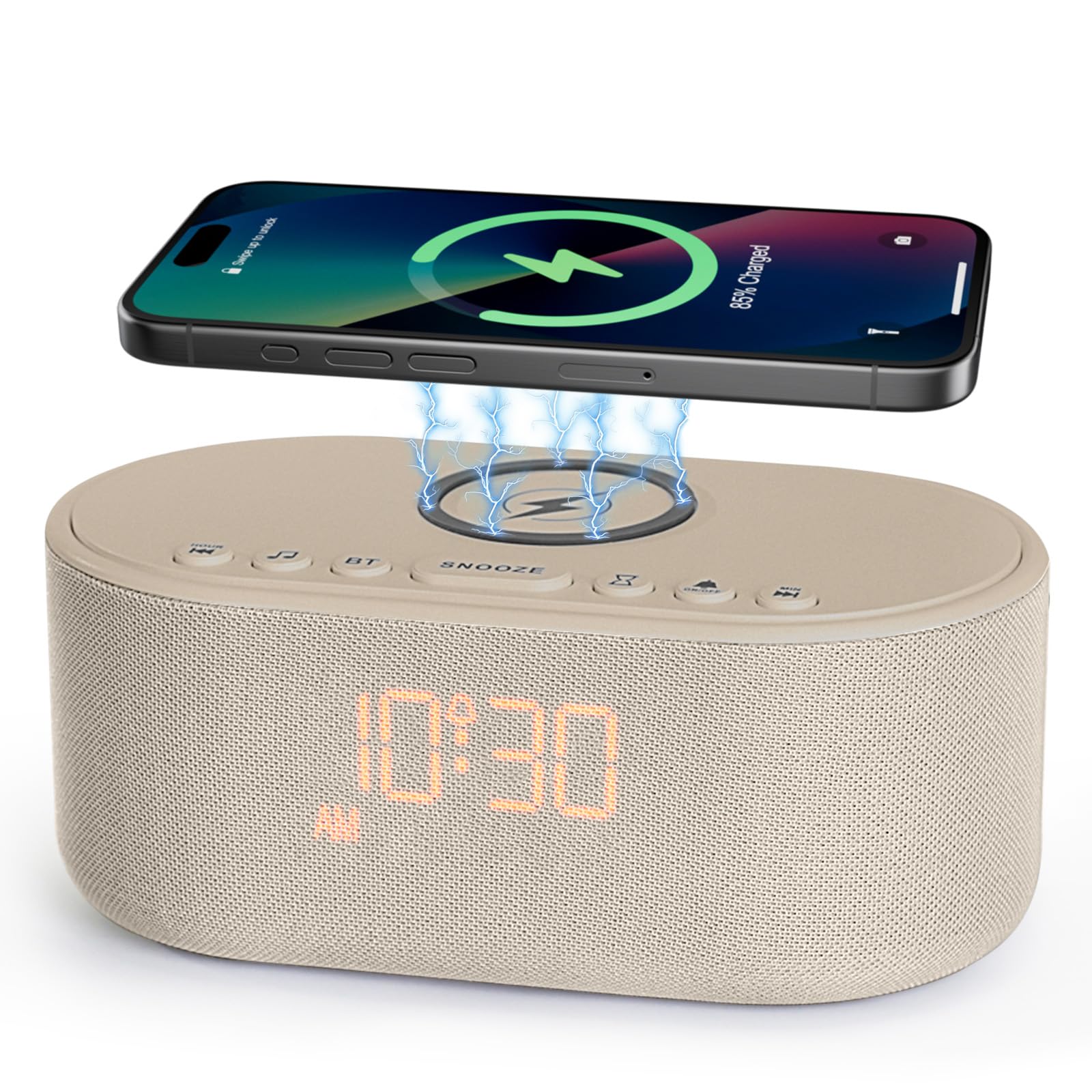Odokee sound machine alarm clock front view, ideal for a calm bedtime routine.