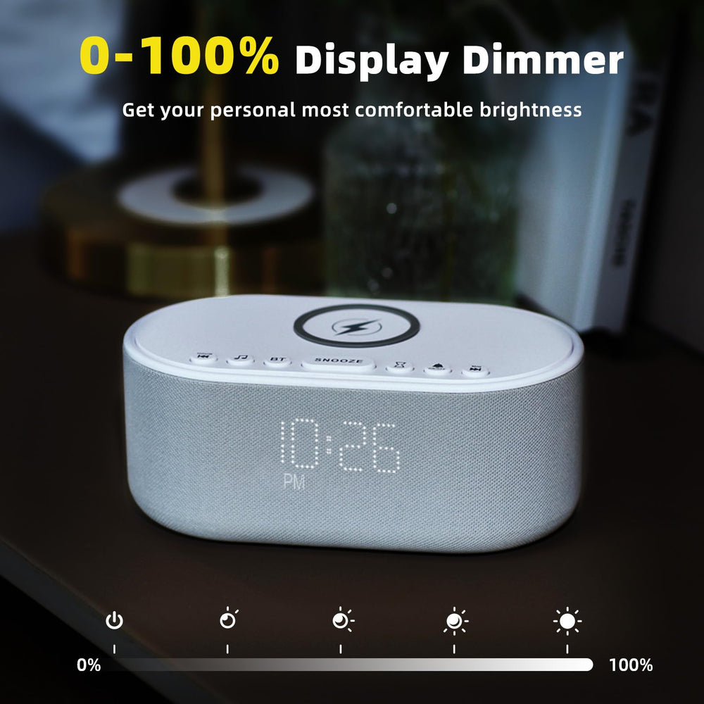 Odokee sound machine alarm clock nightstand setup creating calm ambience