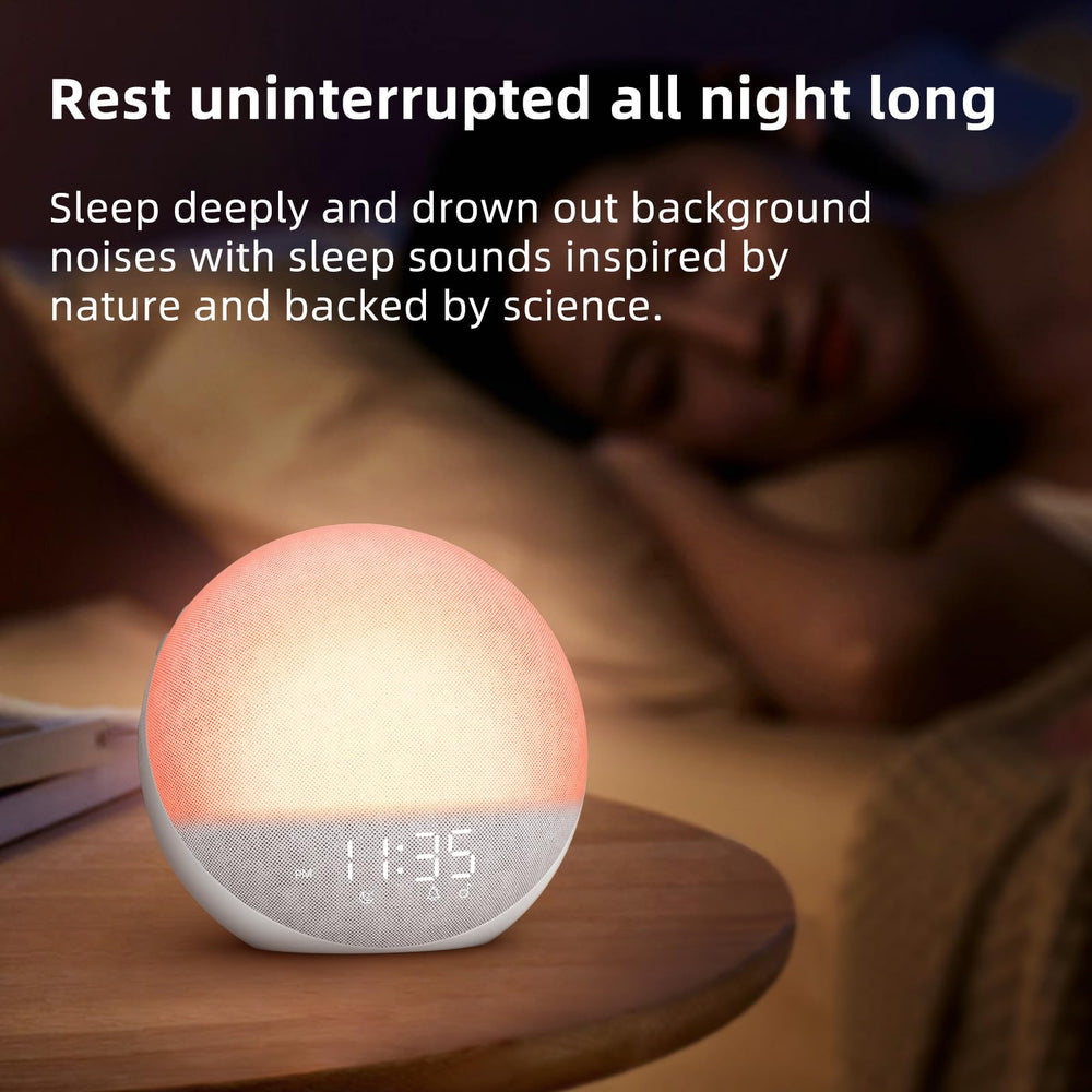 Odokee Sunrise Alarm Clock 5W stereo speaker delivers clear audio