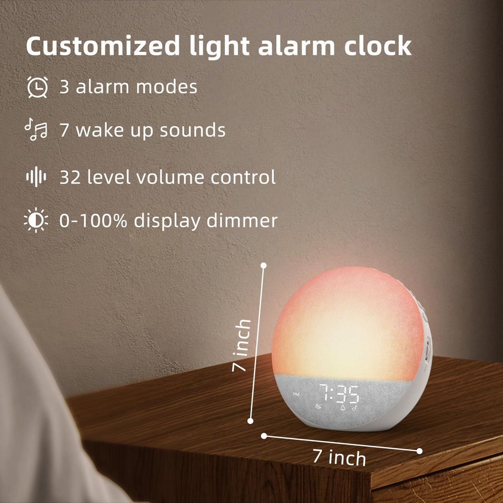 Odokee Sunrise Alarm Clock bedroom setup shows versatile ambiance