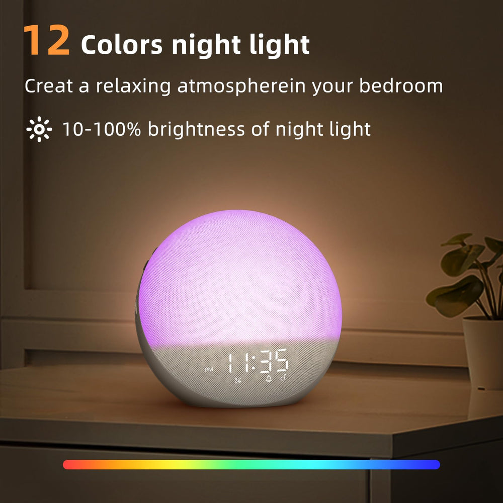 Odokee Sunrise Alarm Clock bedroom setup showing modern, clutter-free bedside technology.