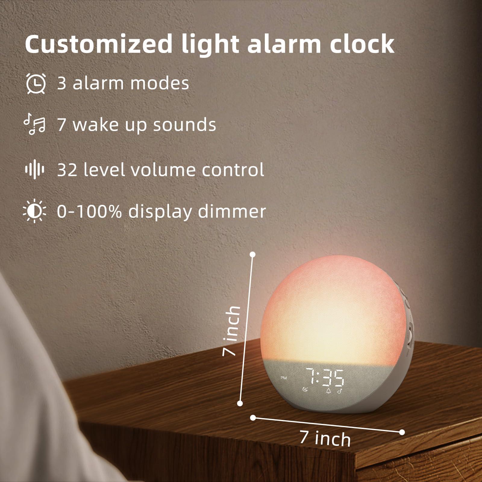 Odokee Sunrise Alarm Clock kid-friendly design supporting gentle wake for children.