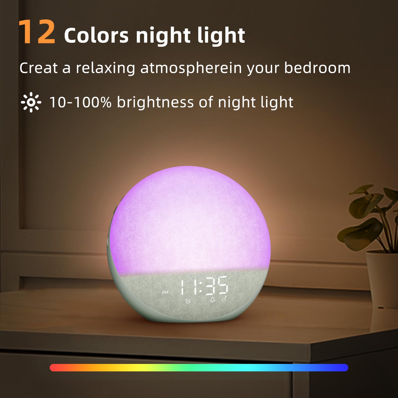 Odokee Sunrise Alarm Clock sage green design for modern bedrooms