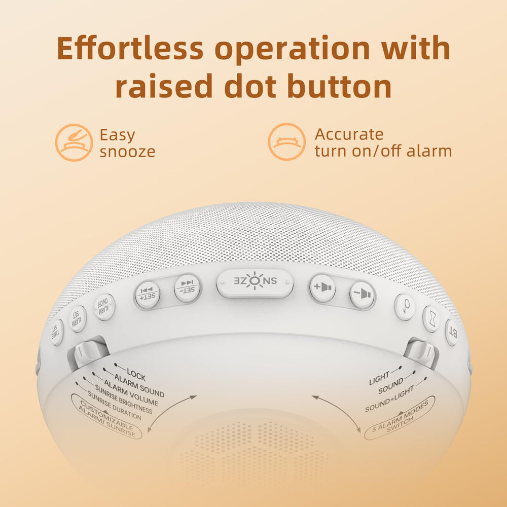 Odokee Sunrise Alarm Clock wake-up modes blend light and sound options