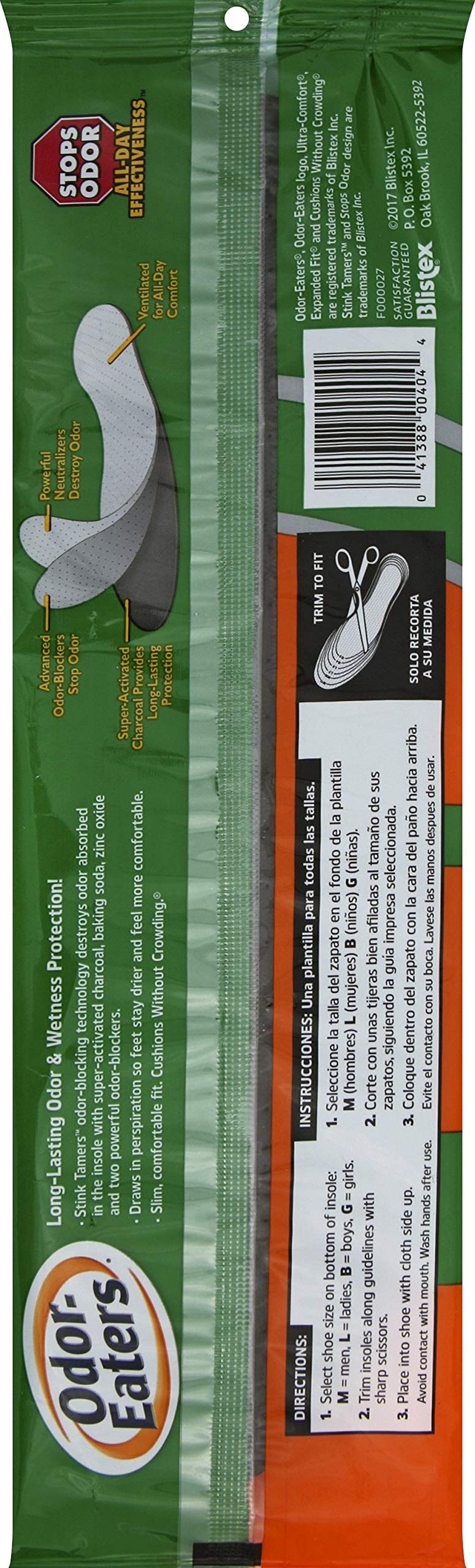Odor-Eaters Ultra Comfort Insole in use inside a shoe for all-day moisture management