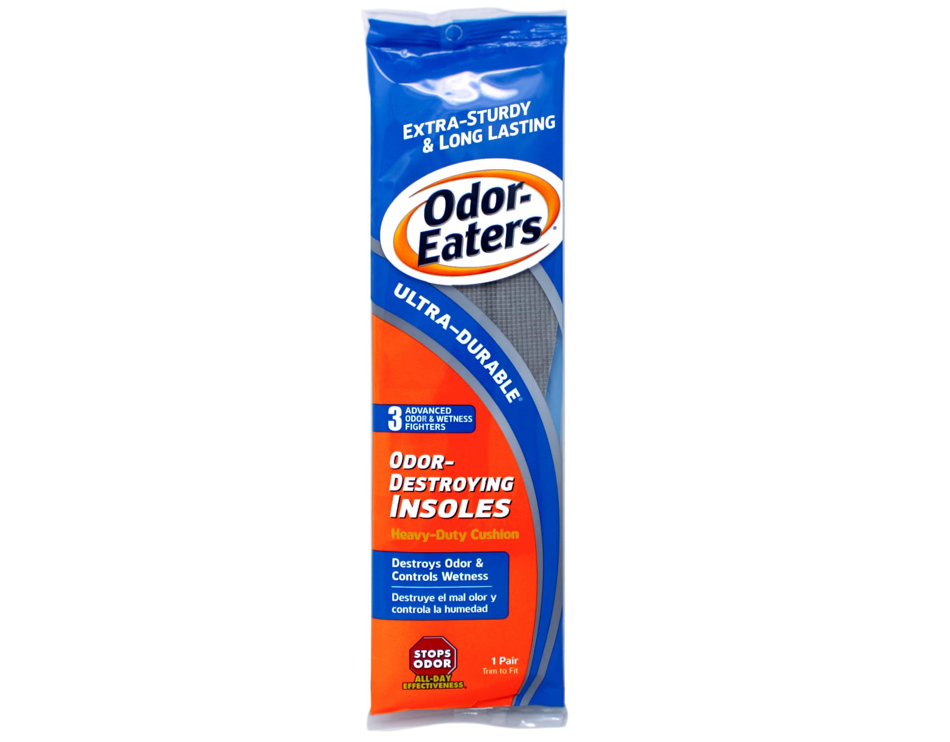 Odor-Eaters Ultra-Durable Insole close-up showing cushioning for all-day comfort.
