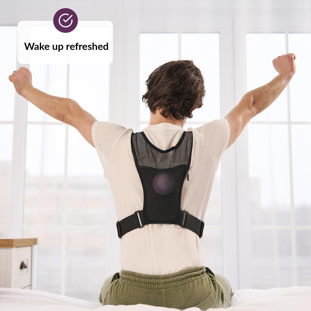 ODOXIA ball prevents back sleeping during nightly rest.