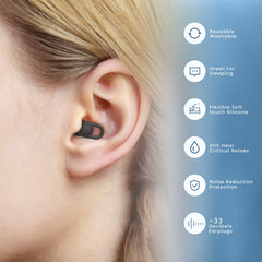 OEDOC ear plugs with side-sleep friendly design stay in place while turning.