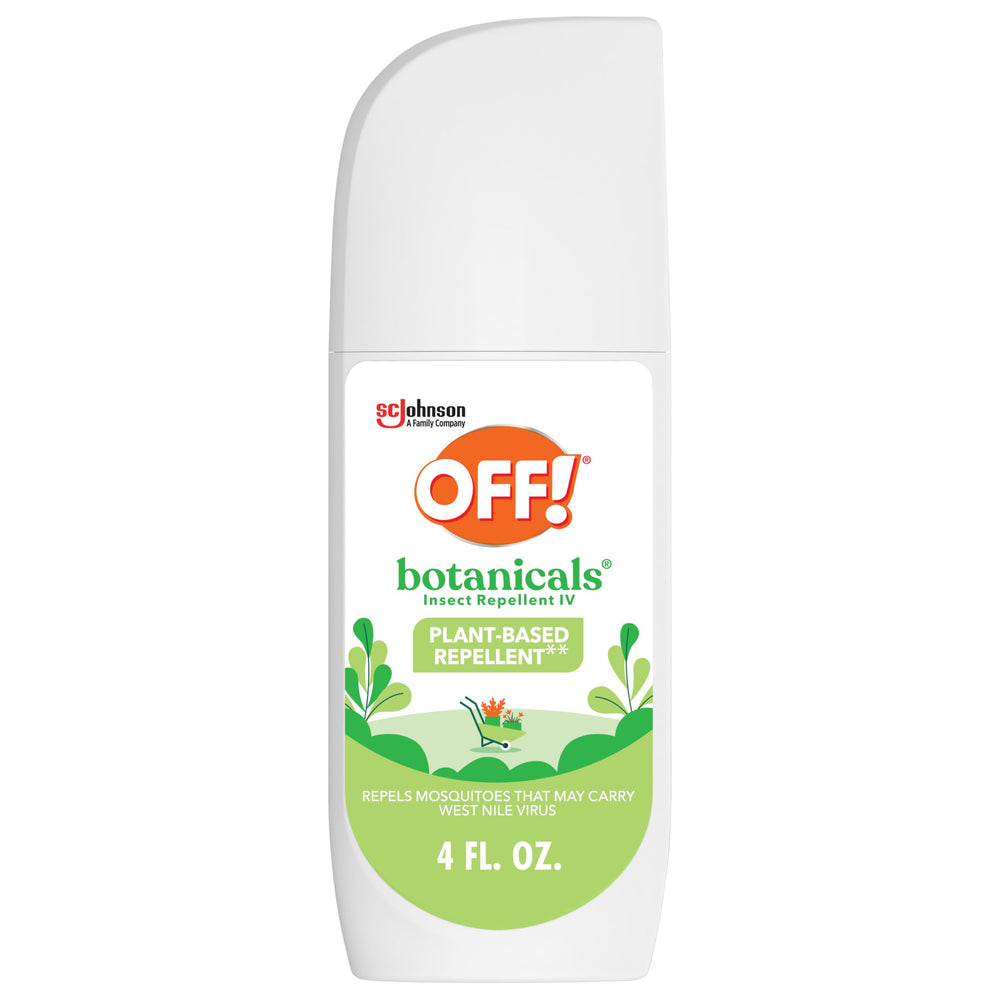 OFF! Botanicals insect repellent bottle front for outdoor protection.