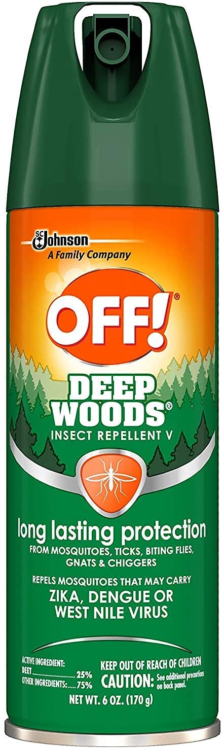 OFF! Deep Woods aerosol spray used upside down for easy application