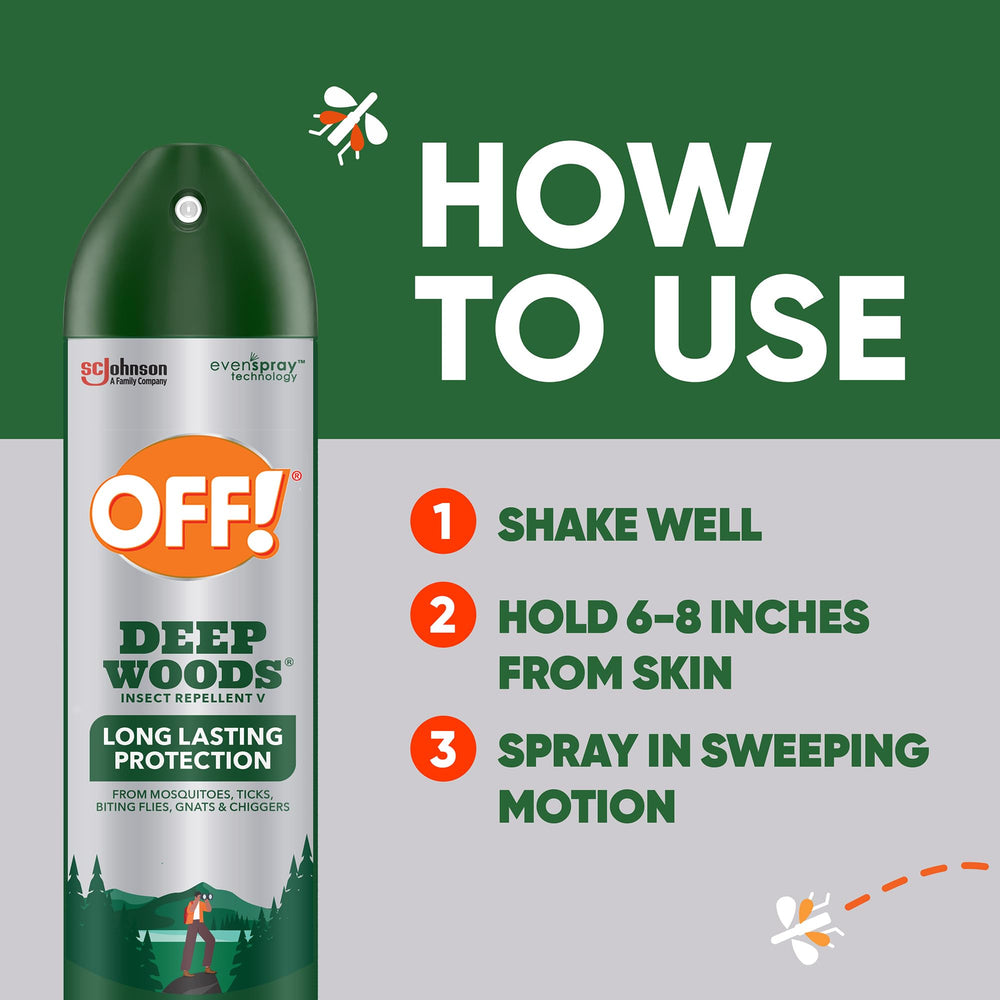 OFF! Deep Woods ideal para camping y pesca al aire libre.