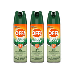 OFF! Deep Woods Dry 4 oz bottle in a pack of 3 provides outdoor protection.