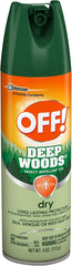 Close-up of OFF! Deep Woods Dry mist on skin with a non-greasy feel.