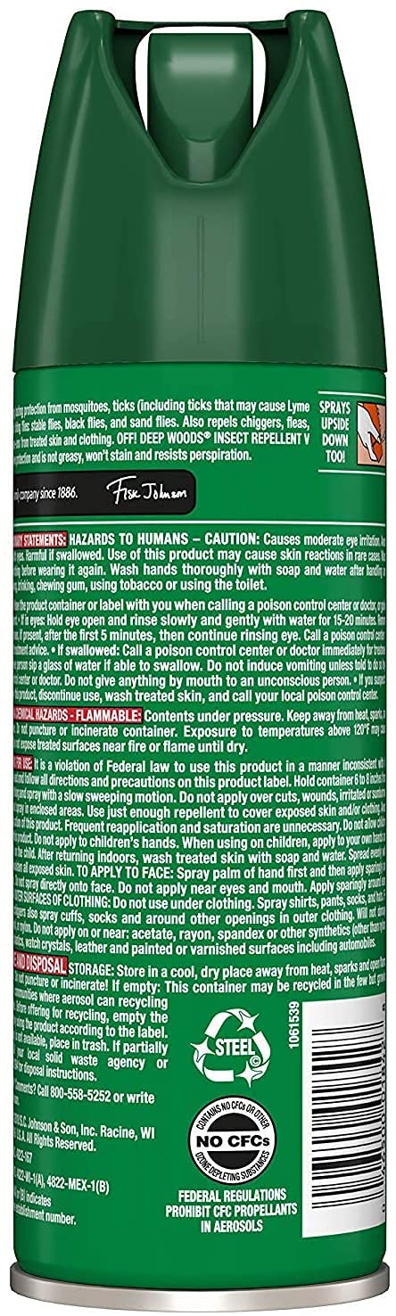 OFF! Deep Woods provides long-lasting protection against ticks outdoors