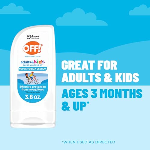 OFF! insect repellent lotion application on skin for quick, smooth absorption.