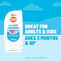OFF! insect repellent lotion application on skin for quick, smooth absorption.