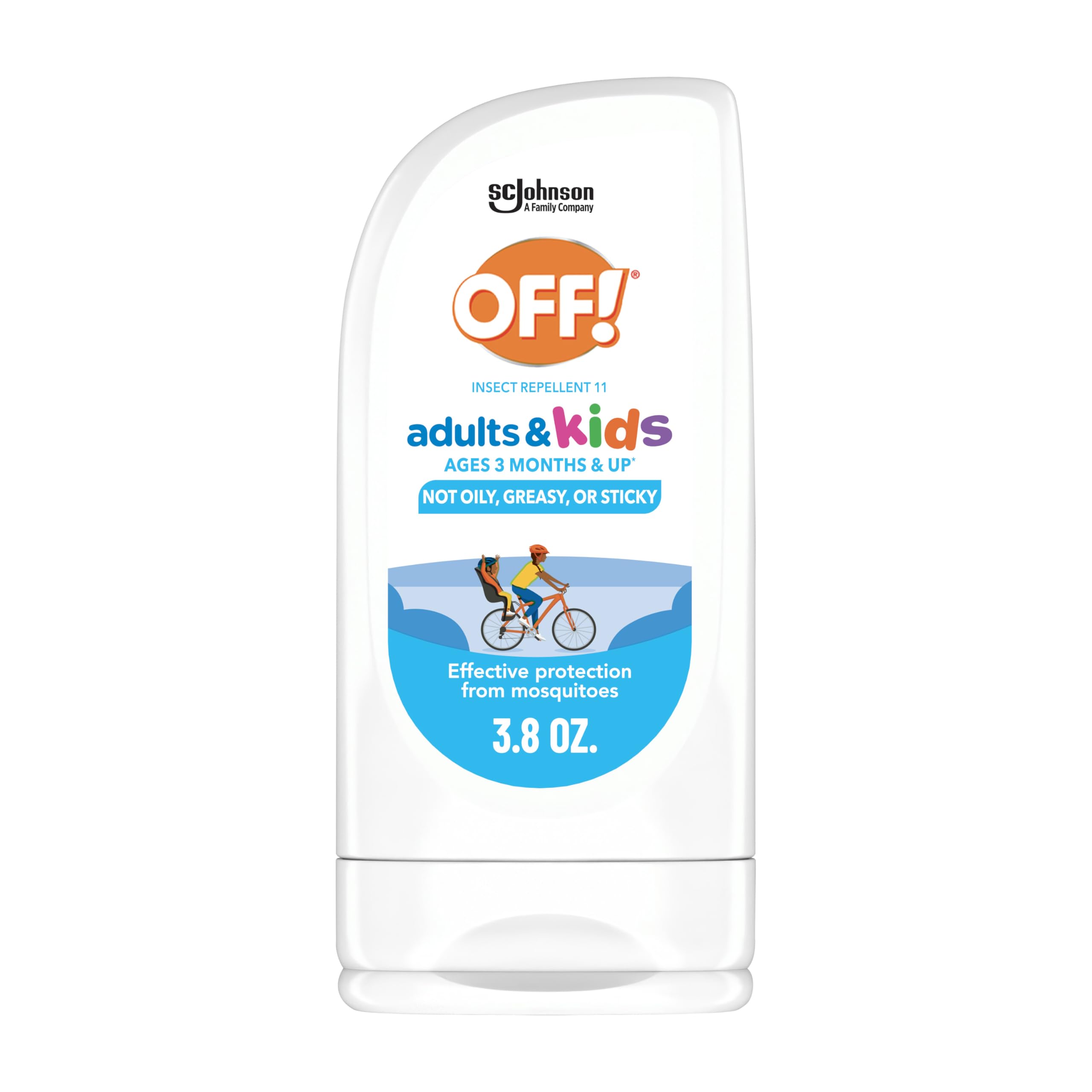 OFF! insect repellent lotion bottle demonstrates fragrance-free protection for daily outings.