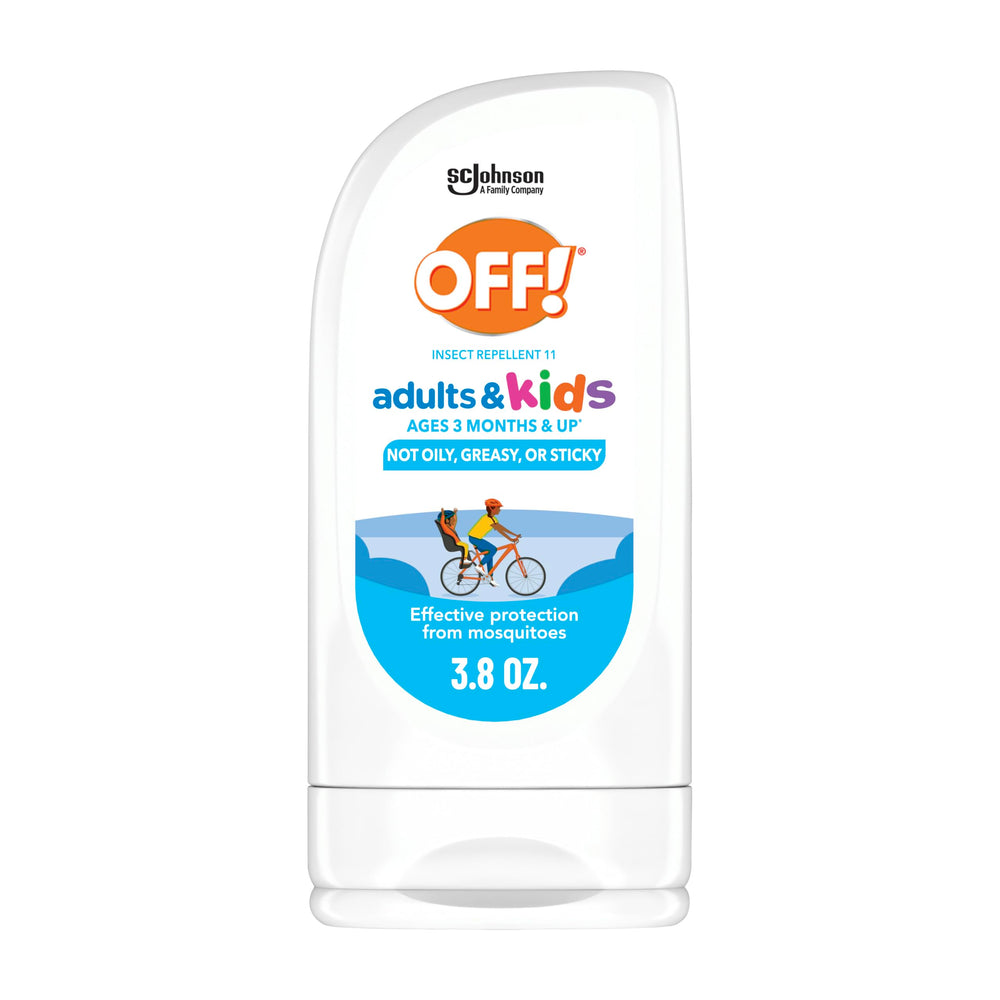 OFF! insect repellent lotion bottle demonstrates fragrance-free protection for daily outings.