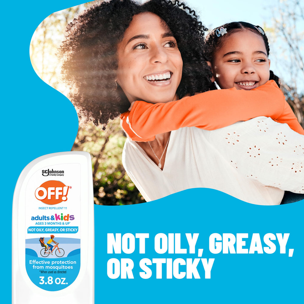 OFF! fragrance-free formula shown, ideal under scents and sunscreen.