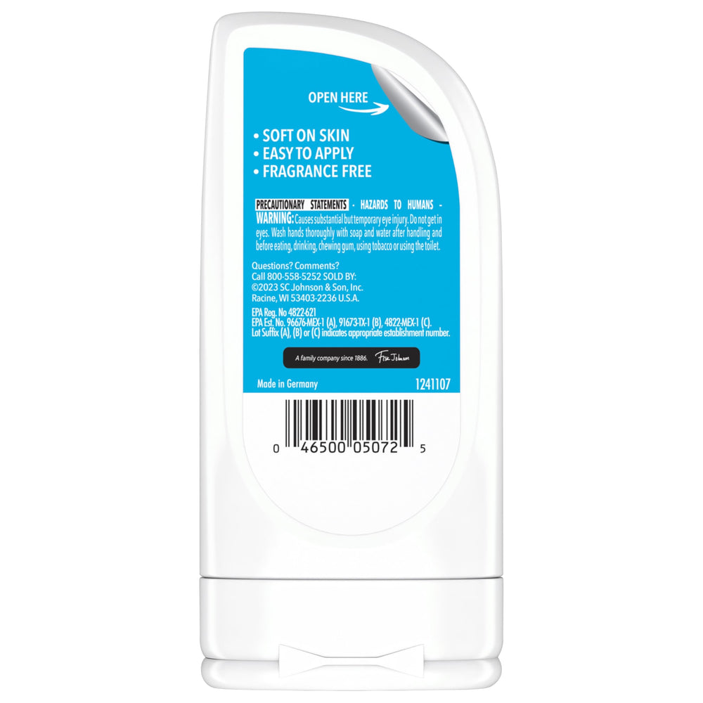 OFF! unscented formula allows easy layering with sunscreen.
