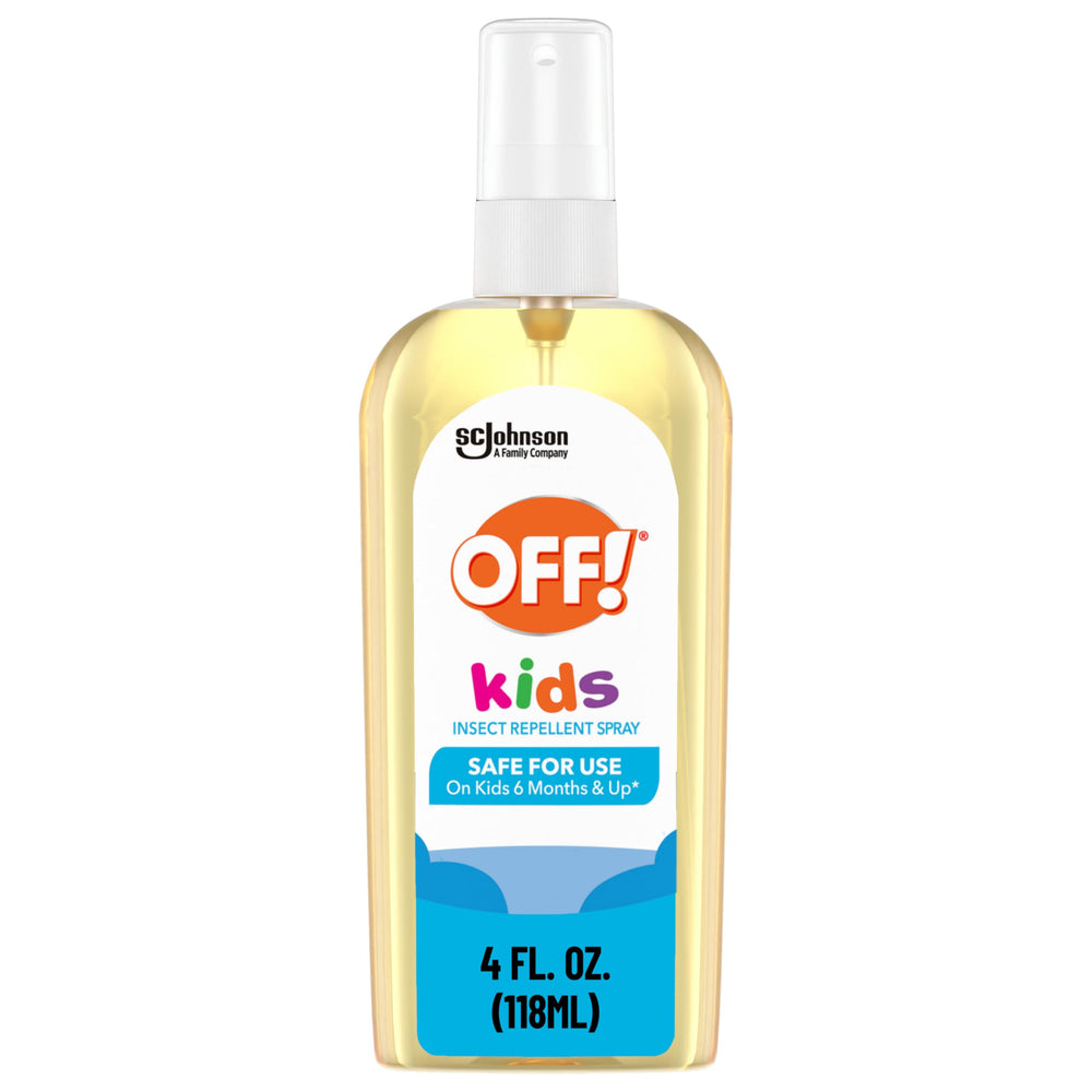 OFF! Kids insect repellent spray bottle ready for family protection.