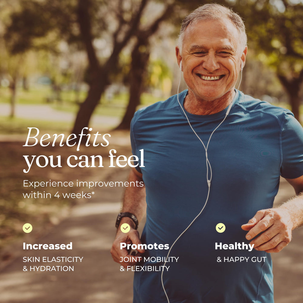 Offernova collagen powder dissolving in liquid for tasteless, convenient daily nutrition.