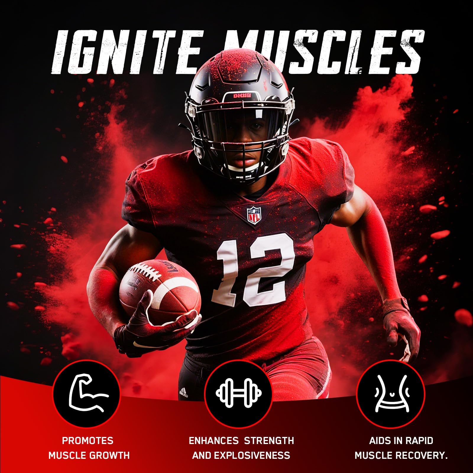 Close-up texture of OFFPTE Creatine Gummies showing chewy form