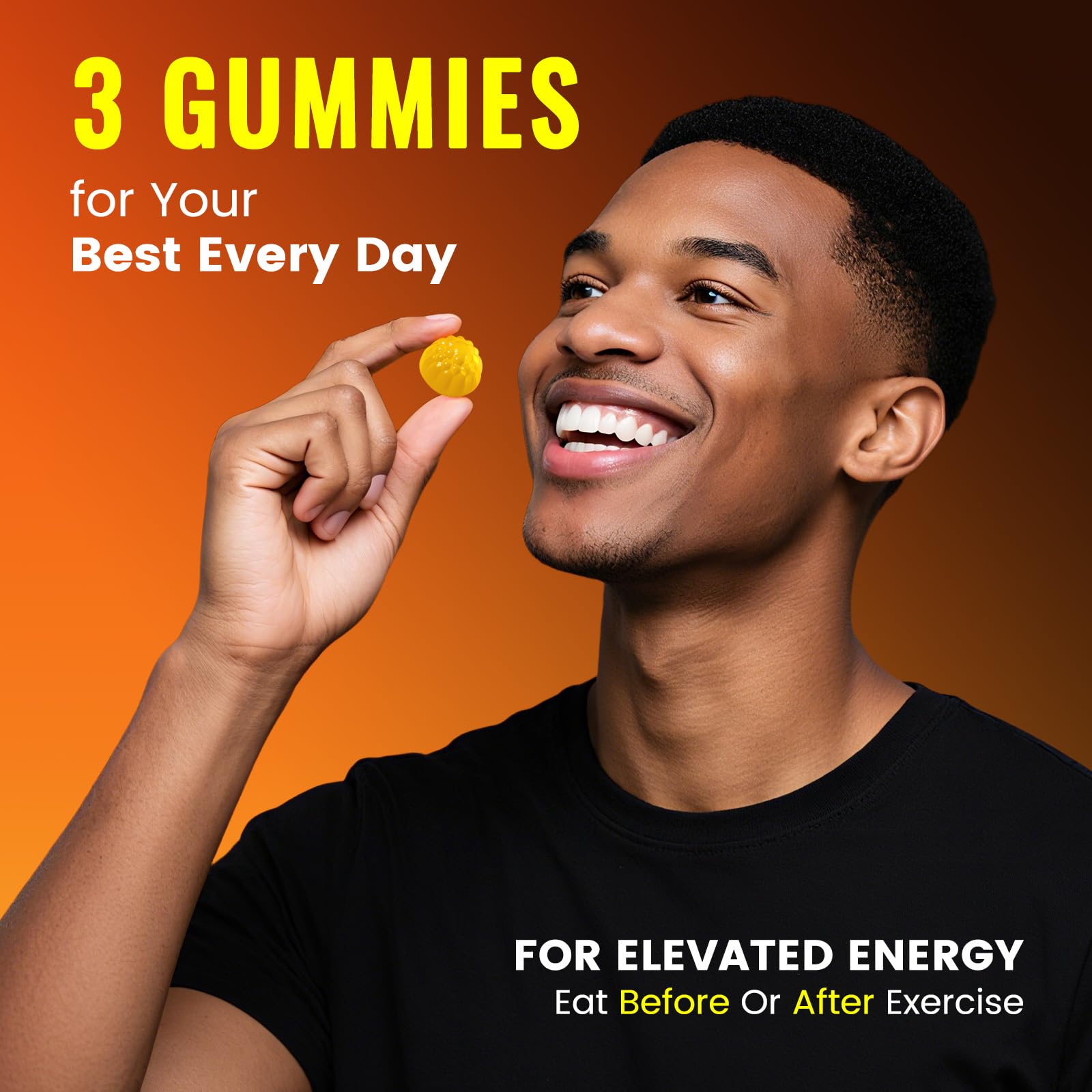 OFFPTE EAA Gummies in hand – portable fitness supplement for on-the-go use.