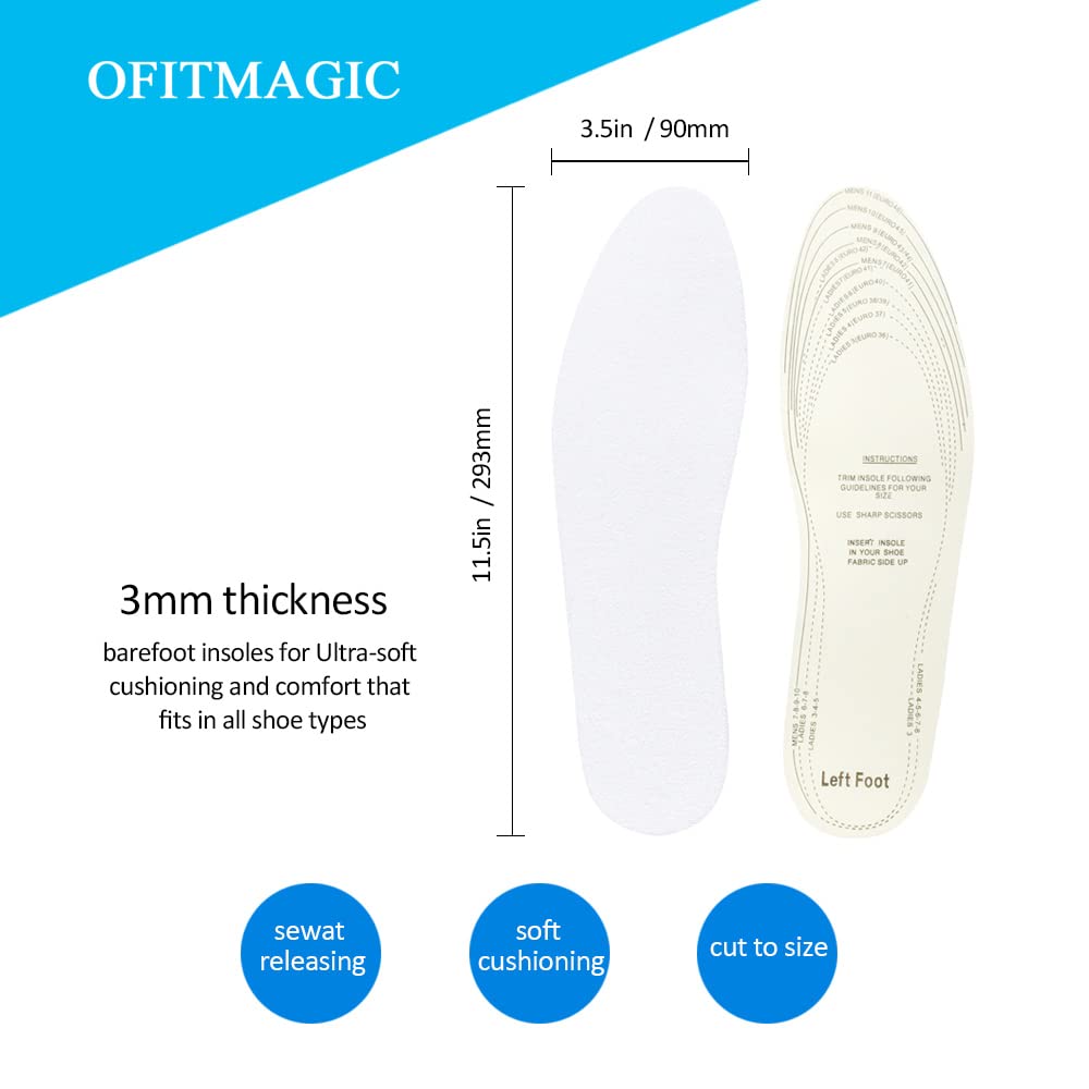 OFITMAGIC ultra-lightweight insole side view for minimal bulk
