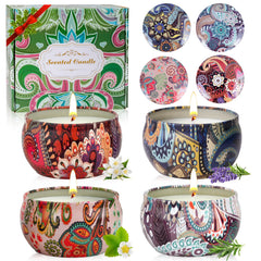 OFUN 4-pack scented candles box set adds elegant gift-ready decor.
