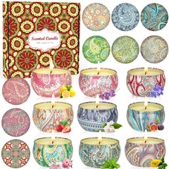 OFUN 9-pack scented candles set in a stylish gift box for gifting.