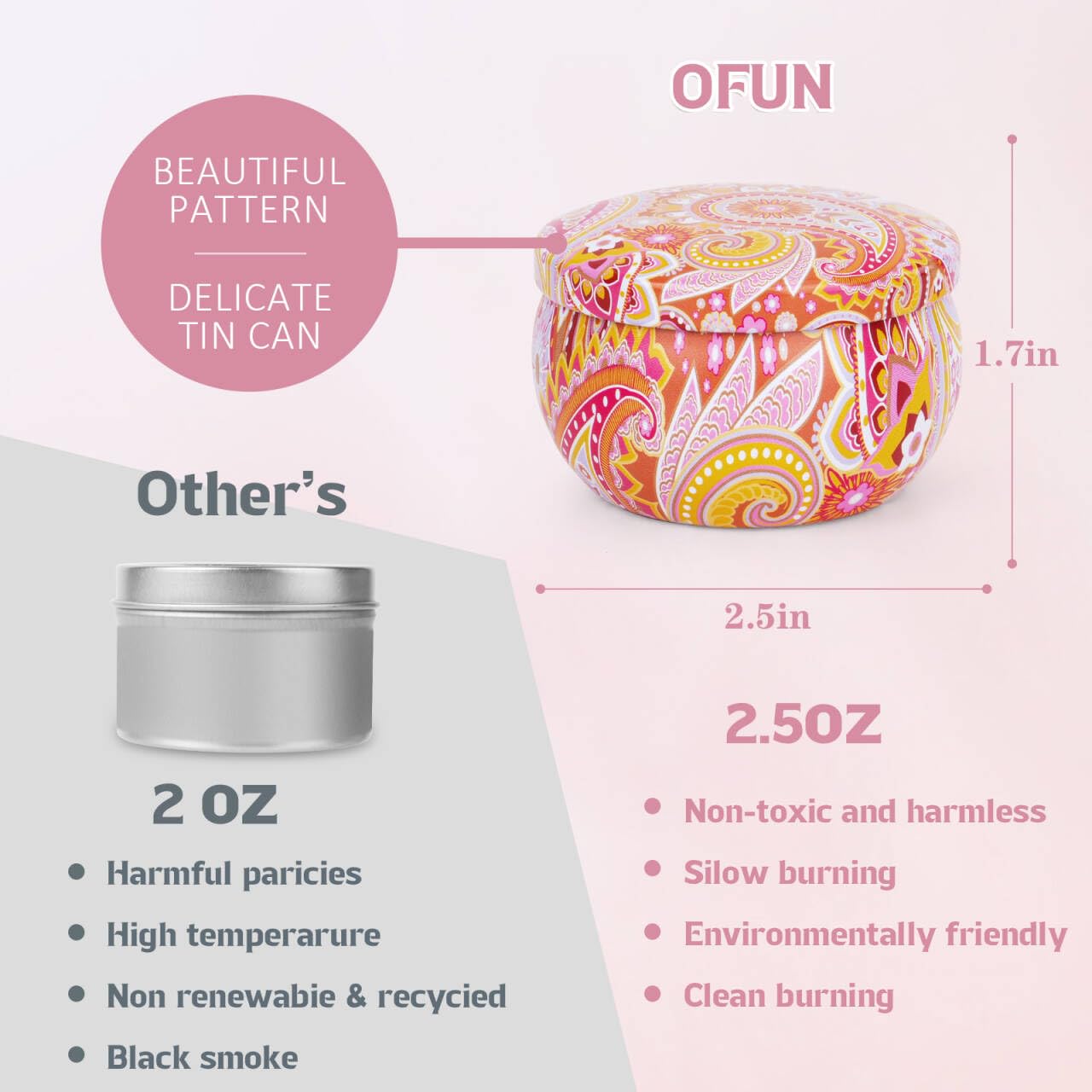 OFUN scented candle Gardenia – delicate scent creates spa-like calm in baths.