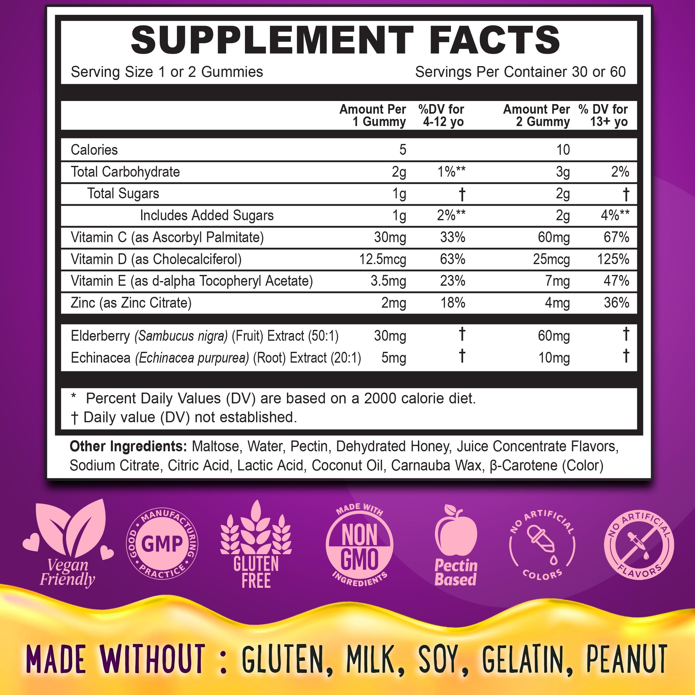OH MY CHEWY allergen-free gummies without peanuts, gluten, or gelatin.