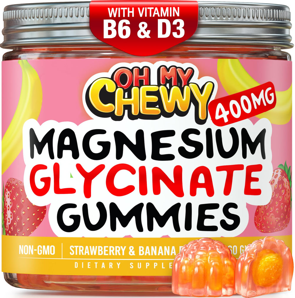 OH MY CHEWY magnesium gummies bottle front for easy family wellness routine