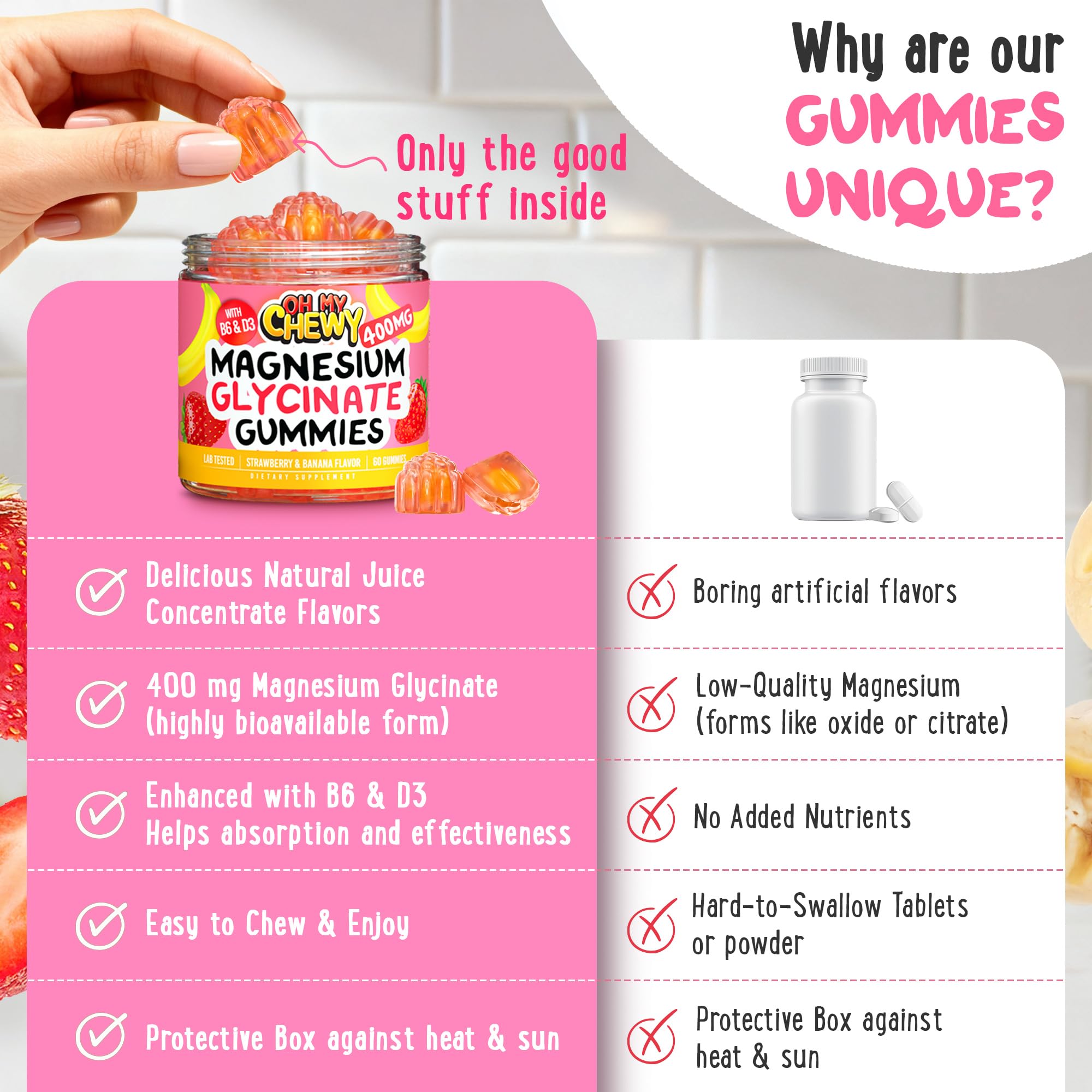 OH MY CHEWY gummies for teen and adult daily use, simple wellness routine