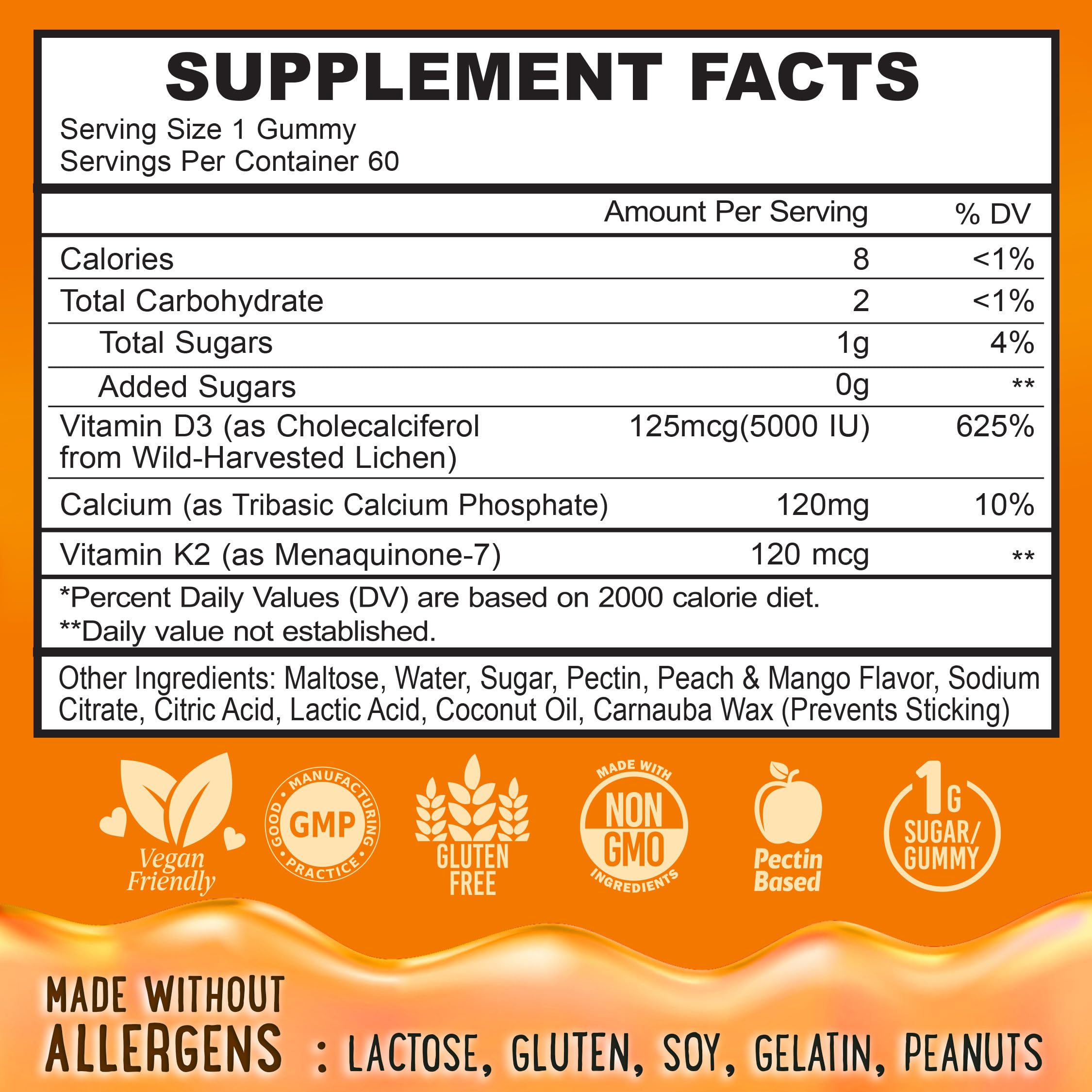 OH MY CHEWY vegan gluten-free non-GMO ingredients label indicates clean formula
