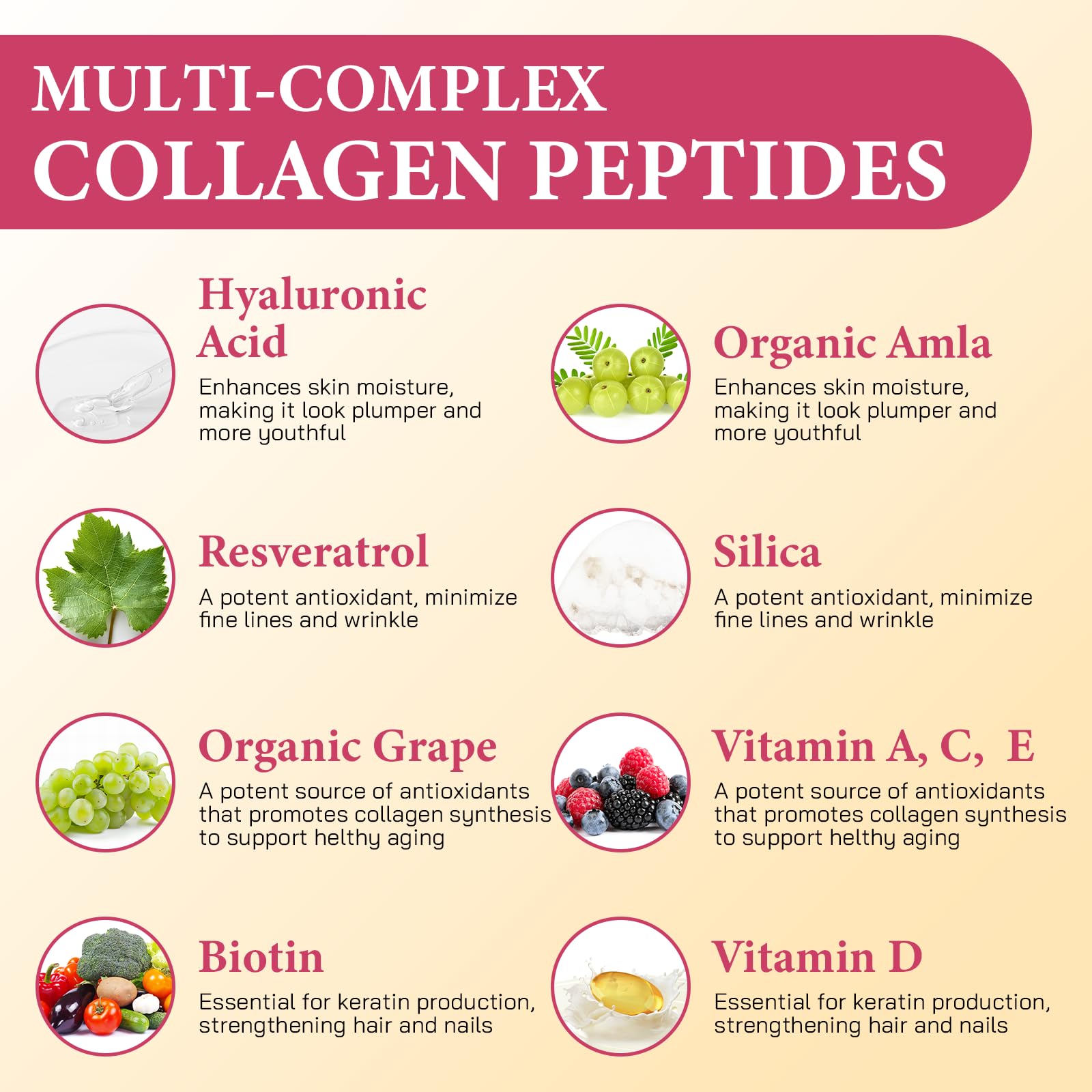 Organic silica and plant extracts featured with OHaboth collagen gummies