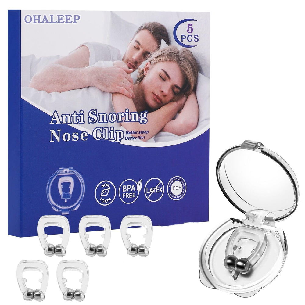 OHALEEP anti-snore device in front view improves airway flow for a quieter night.