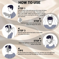 Ohaleep sleeping with strap demonstrates soft, skin-friendly fabric for comfort.