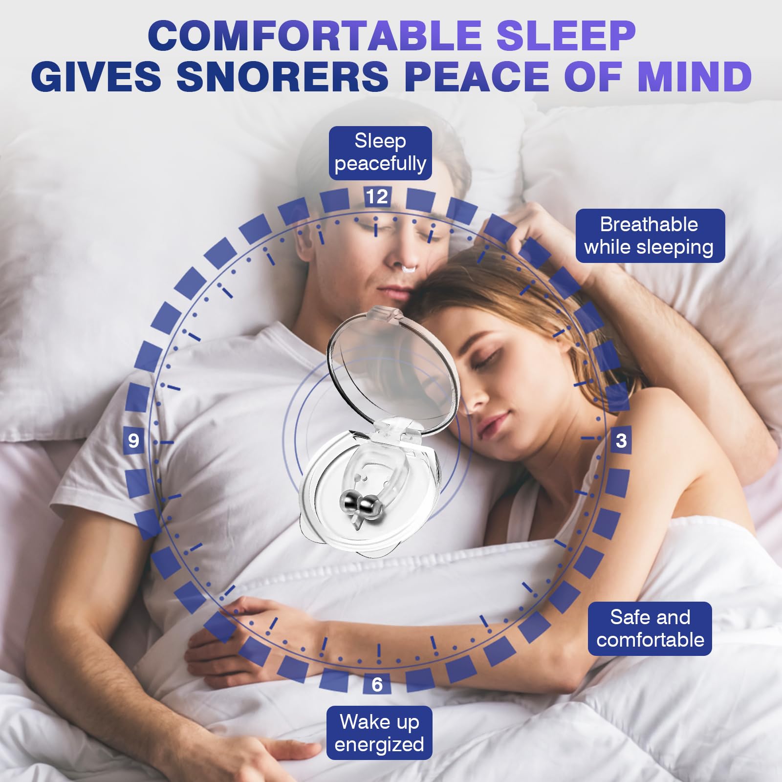 OHALEEP travel-ready snore device with case keeps device clean and portable.