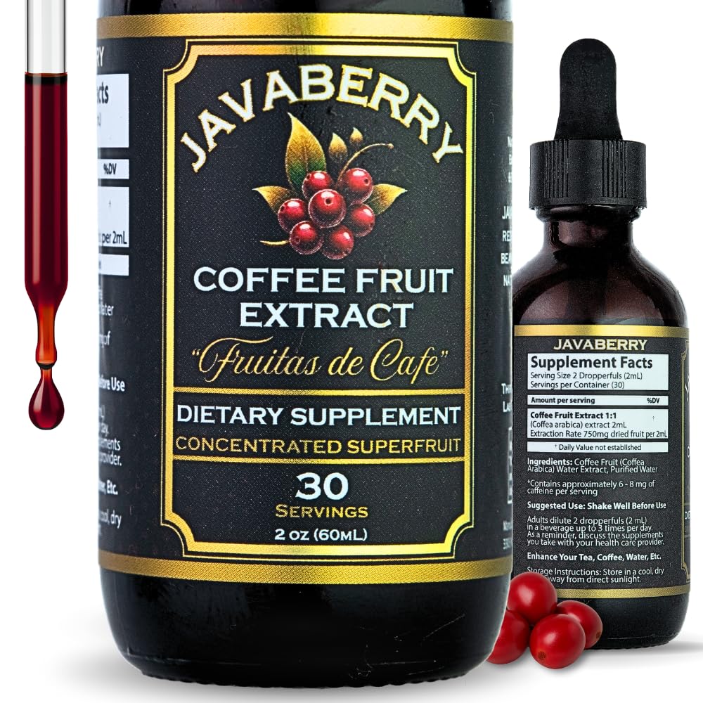 OhmYes Javaberry coffee fruit extract bottle for convenient daily energy and focus.